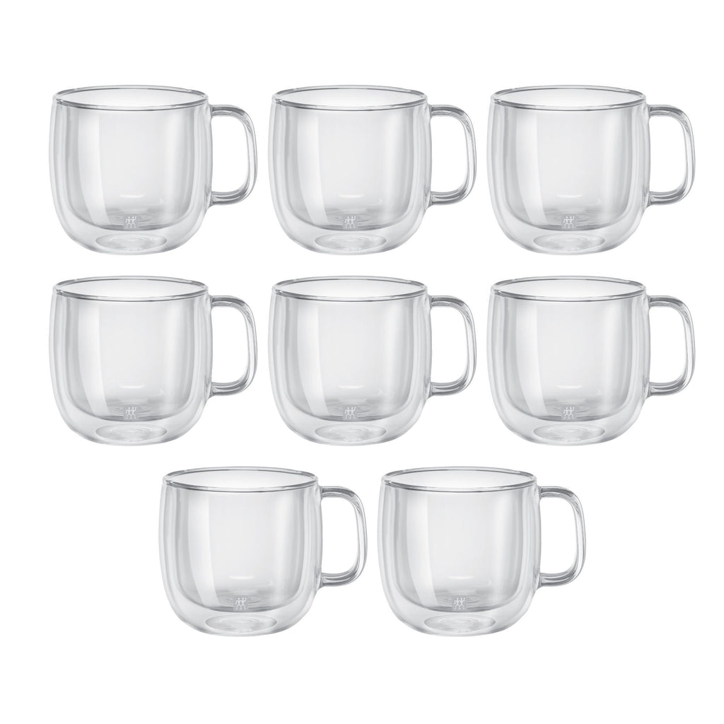 ZWILLING Sorrento Plus 8 Piece Cappuccino Mug Set - Value Pack, Transparent-2