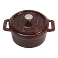 STAUB La Cocotte 250 mL Cast Iron Round Mini Cocotte, Grenadine-Red-0