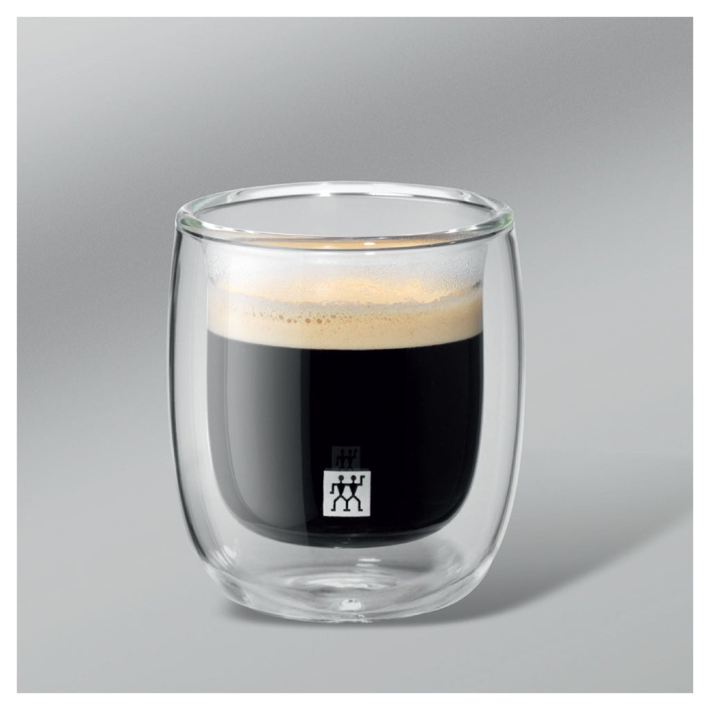ZWILLING Sorrento 2 Piece Espresso Glass Set, Transparent-1