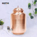 100% Pure Copper Full-Hammered Water Dispenser (Matka) 5000ML | Handcrafted Ayurvedic Copper | Sustainable, Leak-Proof & Healthy Hydration-0